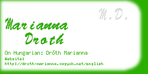marianna droth business card